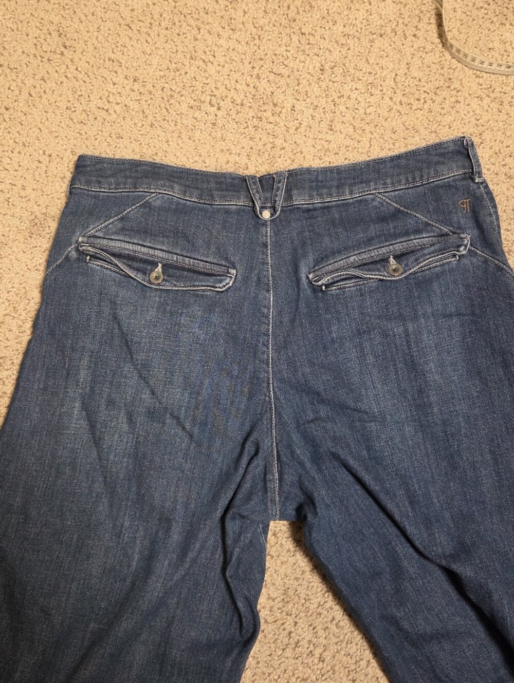 Anthropologie Pilcro Full Curve High-Rise Wide-Leg Jeans Blue Women's 32 Barrel - Picture 11 of 12